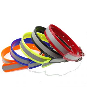 Collier Biothane 25mm avec bande réfléchissante